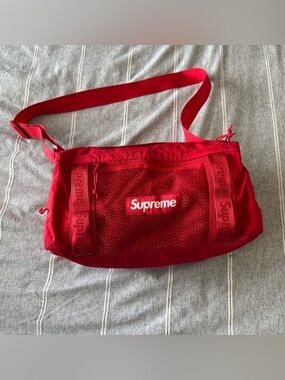 Supreme Red Mesh Shoulder Bag